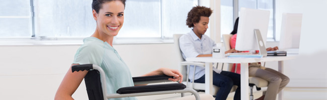 Lady on wheel chair