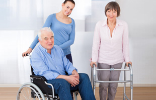 Man on wheel chair